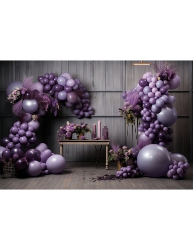 Toile de Fond Guirlande de Ballons Violets Gracieux pour Halloween BRP8-179 ouvre sa boutique