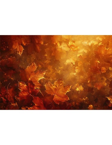 Toile de Fond Sol Feuilles d'Automne Brillantes Sombre RR8-282 ou a consommer sur place