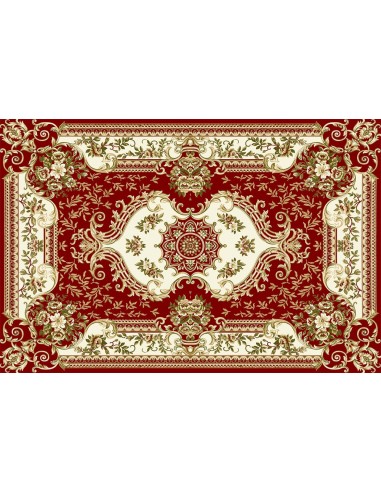 Toile de Fond Sol avec Tapis Orné de Rouge et d'Or RR8-298 en stock