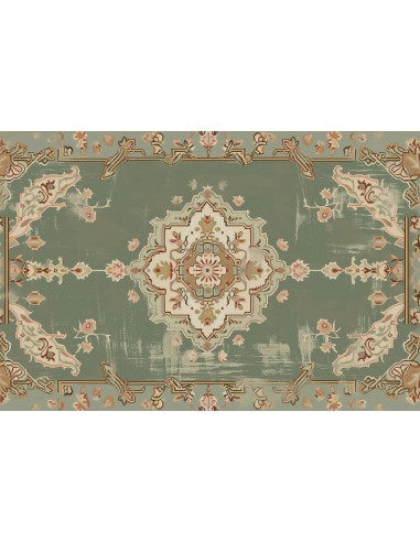 Toile de Fond Sol avec Tapis Vert Vintage et Crème RR8-299 pas cher chine