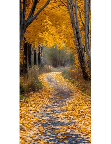 Toile de Fond Chemin Automnal avec Feuilles d'Érable RR8-332 Venez découvrir notre 